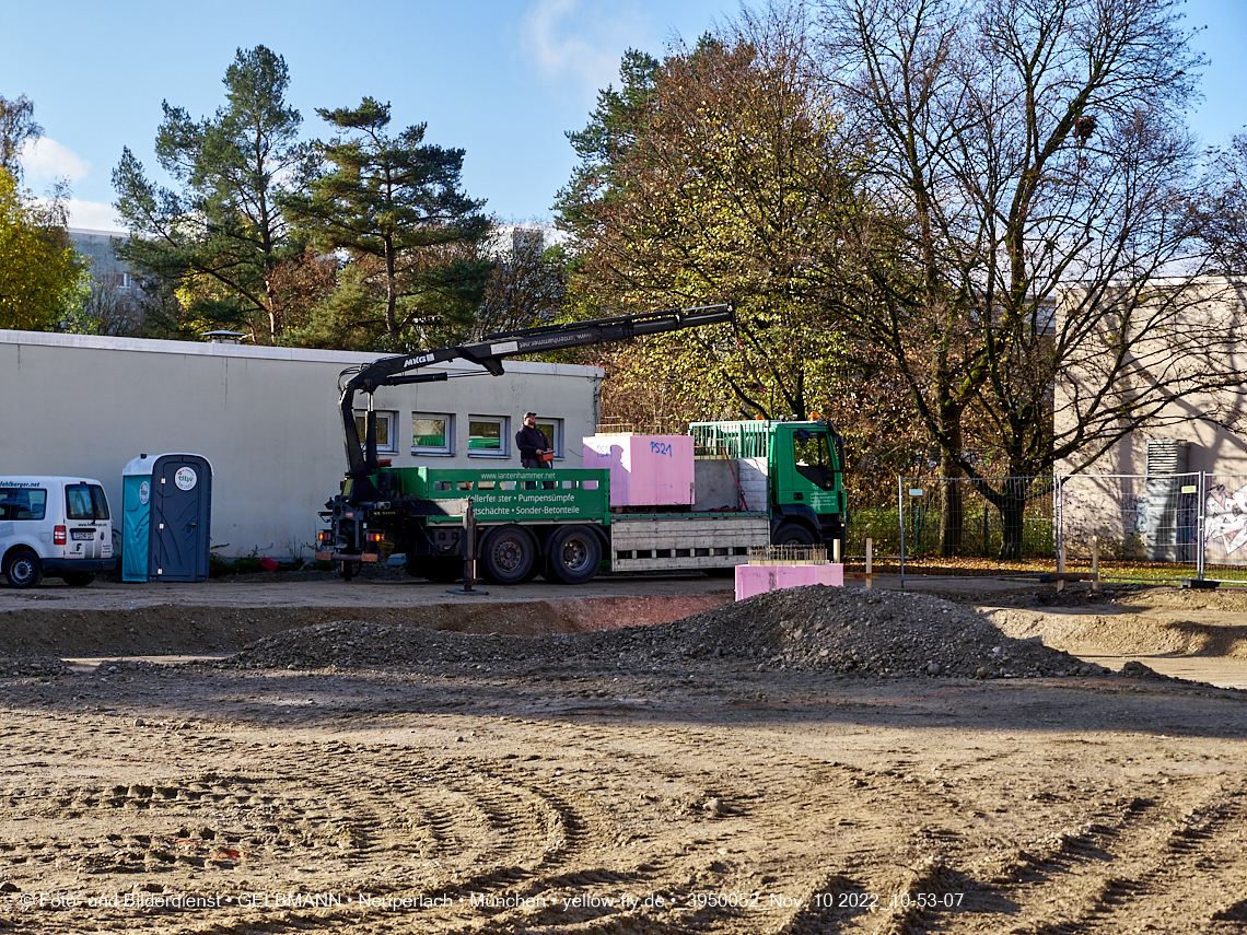 10.11.2022 - Baustelle an der Quiddestraße Haus für Kinder in Neuperlach